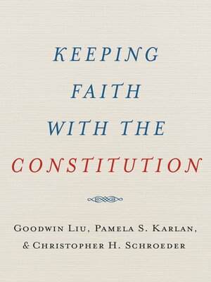 cover image of Keeping Faith with the Constitution